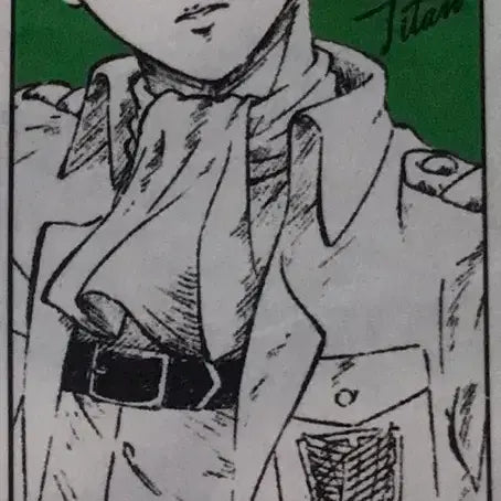 [BUNJANG] Attack on Titan Levi &amp; Eren Original Art Large Towel Poster / 초희귀)진격의 거인 리바이+에렌 위트 원화 대형 타올 포스터 쿠지피규어