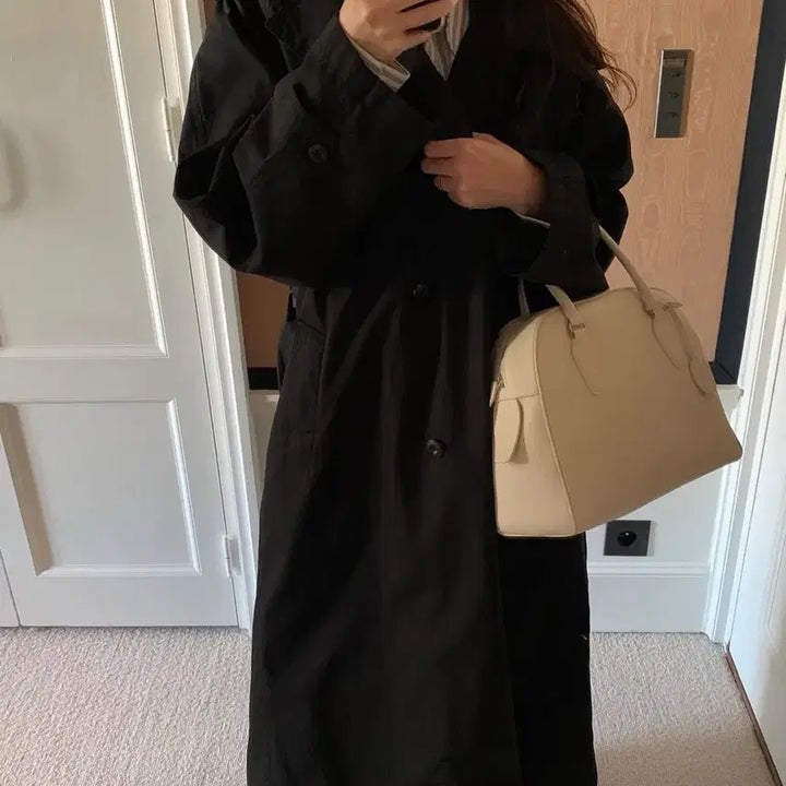 [BUNJANG] Lerobe Heritage Trench Coat - Black / lerobe 르로브 헤리티지 트렌치코트 블랙