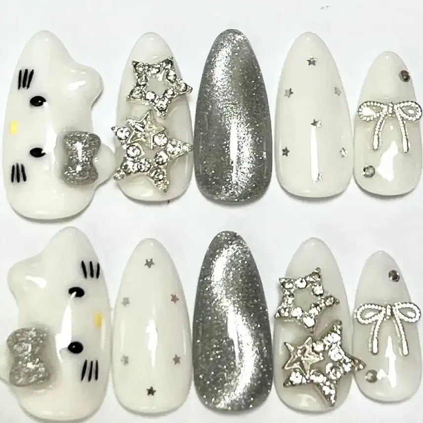 [BUNJANG] Handmade Nail Tips / 가로키티 수제네일팁