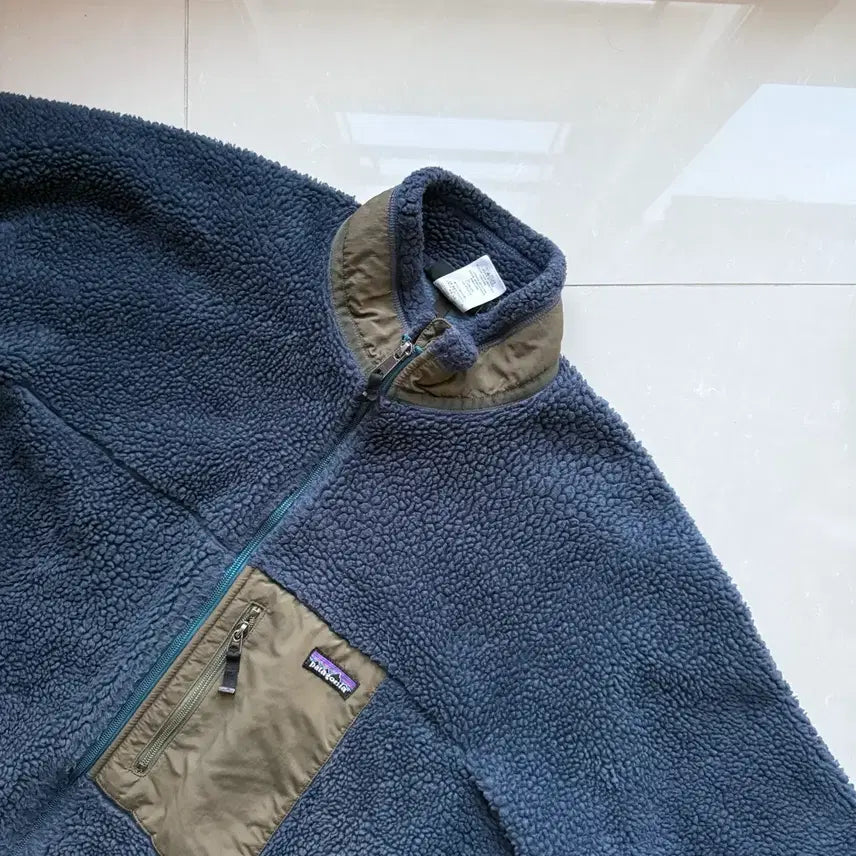 [BUNJANG] Patagonia Retro X Deep Pile Fleece Jacket Navy/Khaki / [XL] 파타고니아 레트로X 딥파일 플리스 자켓 네이비/카키