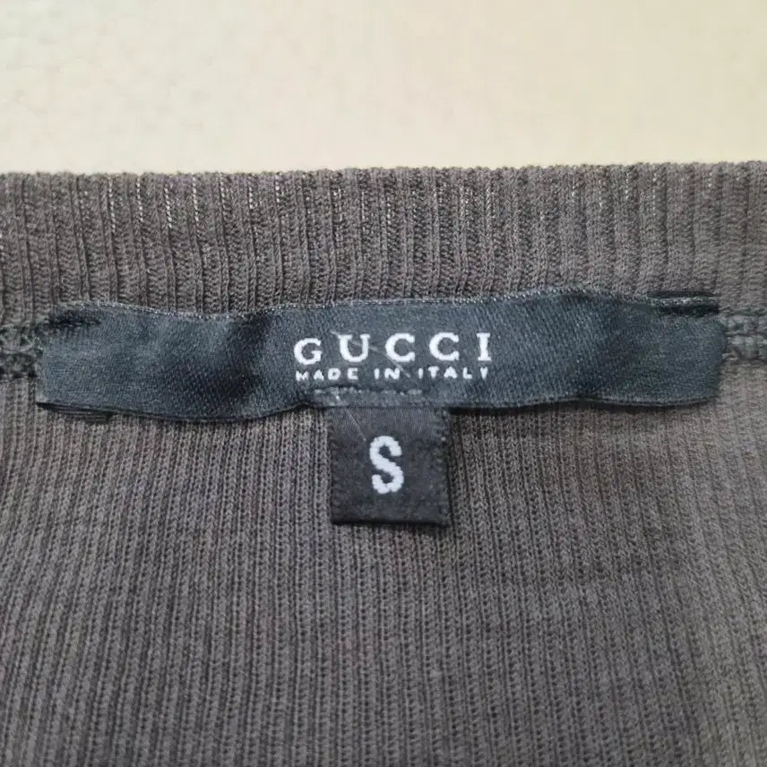 [BUNJANG] GUCCI Gray Long Sleeve T-Shirt / GUCCI 구찌 정품 여성 그레이 긴팔 티셔츠