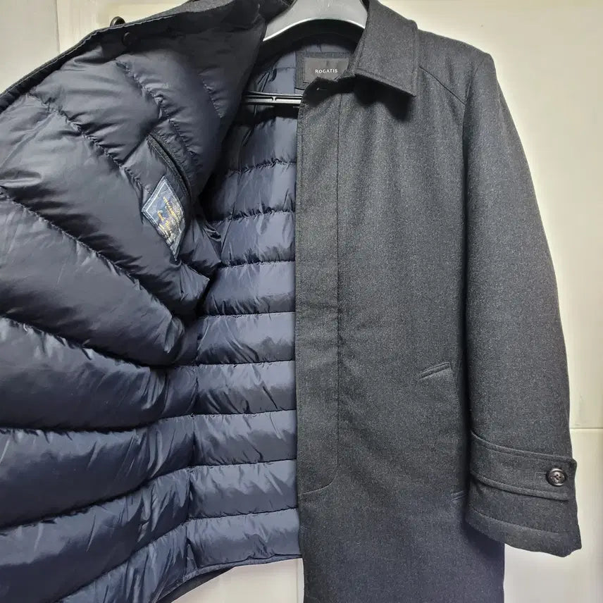 [BUNJANG] Rogatis Canclico Dark Gray Goose Down Padded Jacket / [로가디스] 까노니코 모100% 다크 그레이 구스 다운 패딩-100