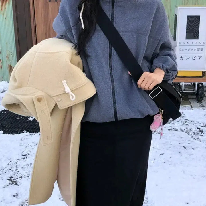 [BUNJANG] UnderB Moment Fleece Half-Neck Zip-Up (Gray) / 언더비_모멘트 플리스 하프넥 집업 (gray)