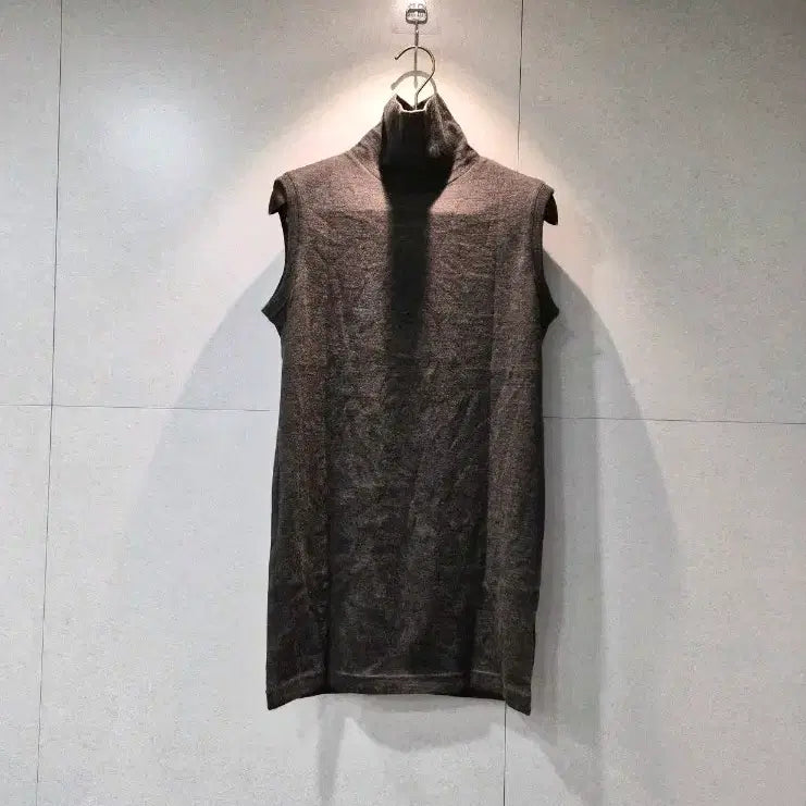 [BUNJANG] Hermes Sleeveless Turtleneck Knit Top Brown / HERMES 에르메스 정품 여성 민소매 터틀넥 니트 탑 브라운