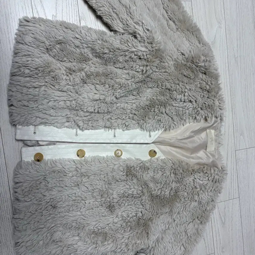 [BUNJANG] Softy Seoul Leather Mix Fur Jacket Ivory / 소프트서울 레더 믹스 퍼 자켓 아이보리