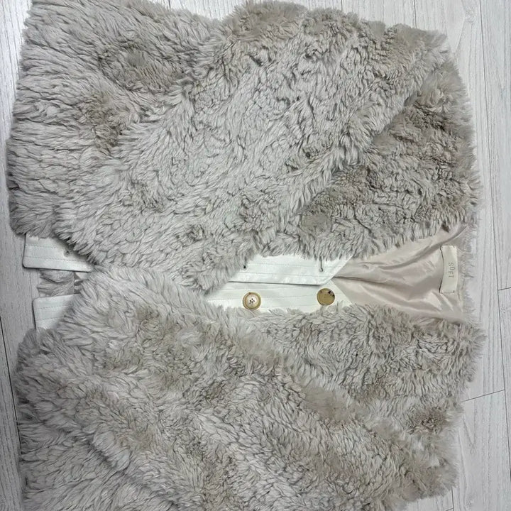 [BUNJANG] Softy Seoul Leather Mix Fur Jacket Ivory / 소프트서울 레더 믹스 퍼 자켓 아이보리