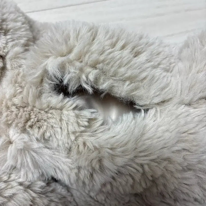 [BUNJANG] Softy Seoul Leather Mix Fur Jacket Ivory / 소프트서울 레더 믹스 퍼 자켓 아이보리