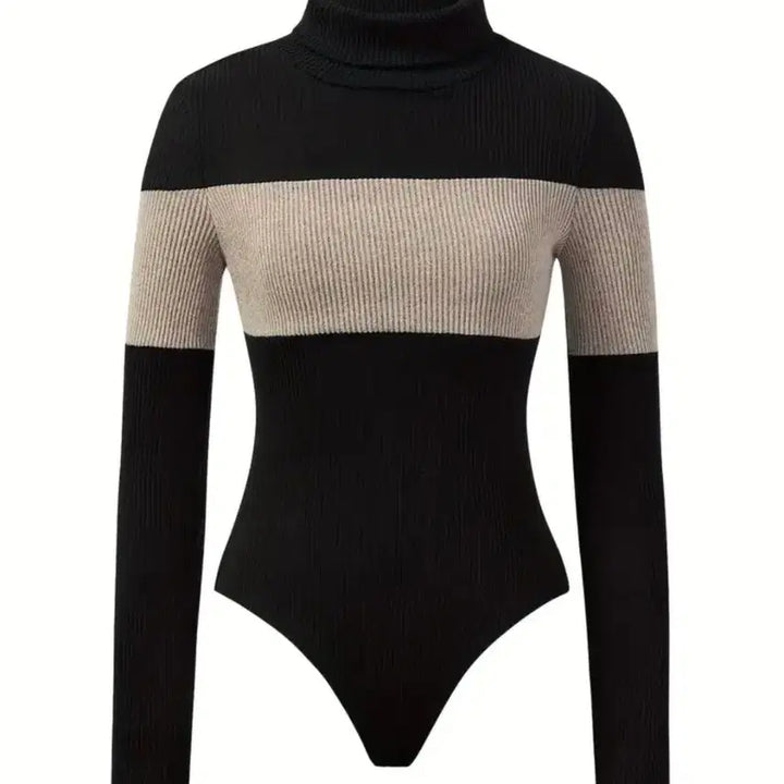 [BUNJANG] Ribbed Colorblock Turtleneck Knit Bodysuit - Size 66 - Bundle Set / 골지 배색 터틀넥 니트 바디수트 66사이즈 3장 일괄