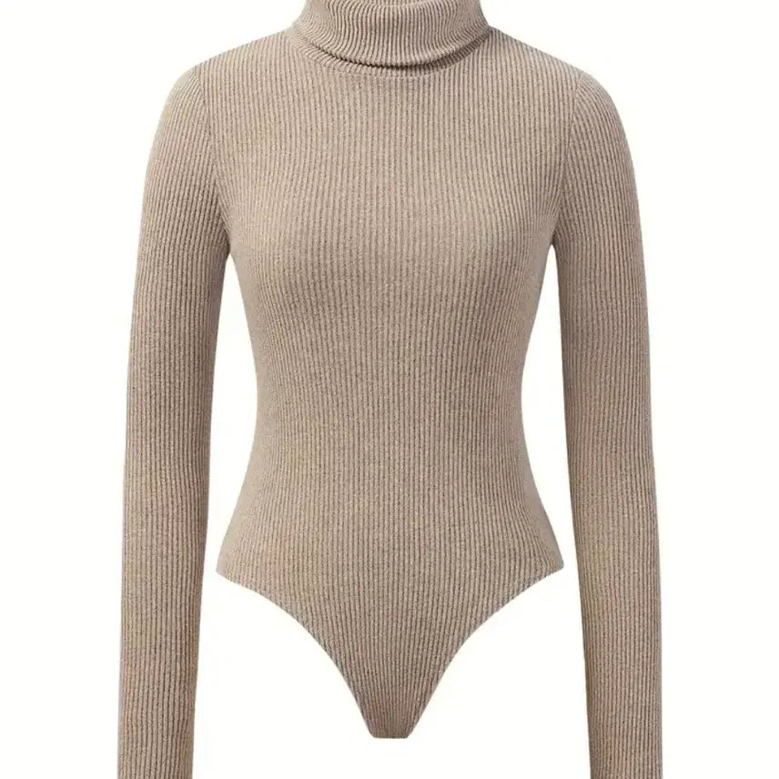 [BUNJANG] Ribbed Colorblock Turtleneck Knit Bodysuit - Size 66 - Bundle Set / 골지 배색 터틀넥 니트 바디수트 66사이즈 3장 일괄