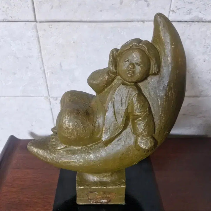 [BUNJANG] Marble Moon Sculpture Decoration / 마블 달 조각상 장식품 인테리어용