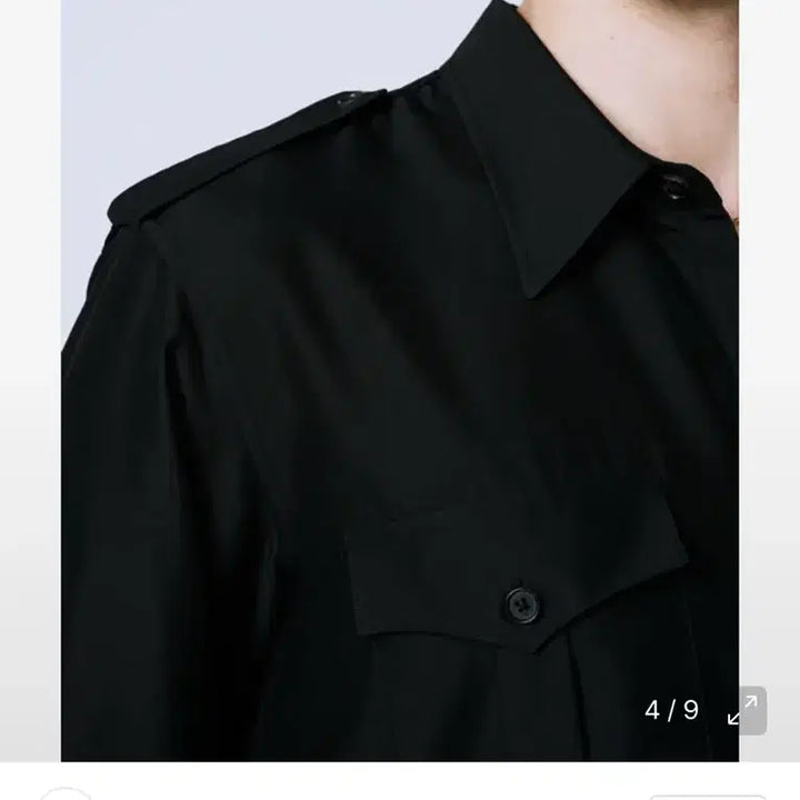 [BUNJANG] Savage Black Military Rayon Shirt L / 세비지 블랙 밀리터리 레이온 셔츠 L