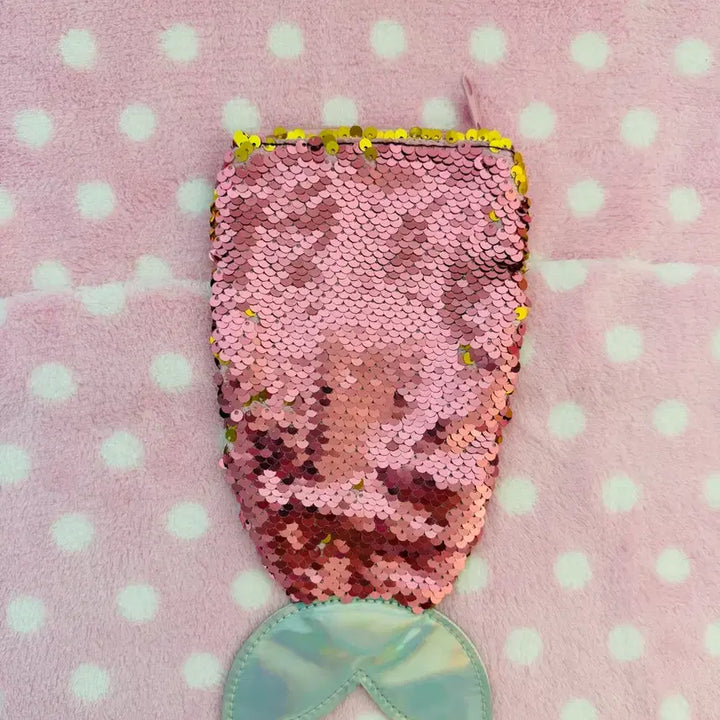 [BUNJANG] Spangle Mermaid Pouch - Pink / 스팽글 인어 파우치 핑크