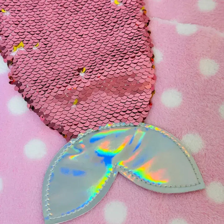 [BUNJANG] Spangle Mermaid Pouch - Pink / 스팽글 인어 파우치 핑크