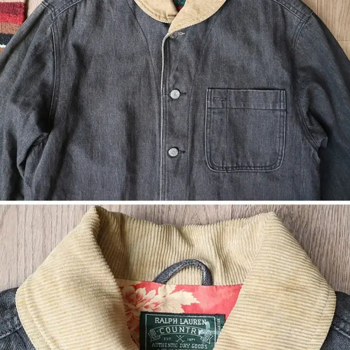 [BUNJANG] RRL Country Denim Work Jacket / 랄프로렌 컨츄리 윙카라 빈티지 데님 워크자켓 RRL 더블알엘 전신