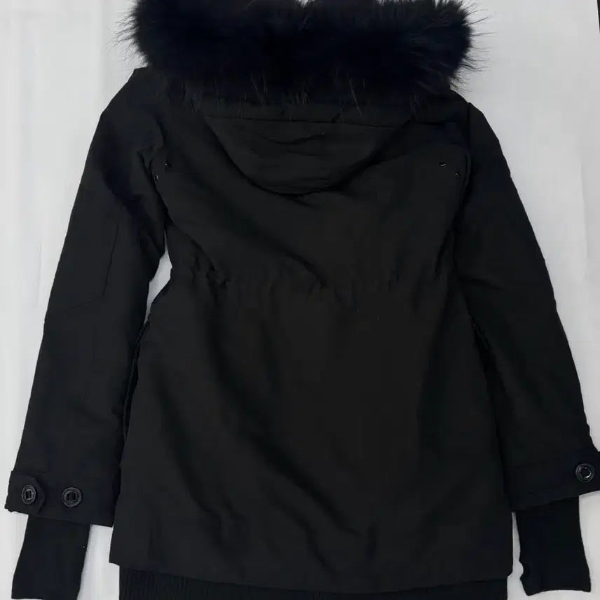 [BUNJANG] SLY Black Padded Outerwear / 일본빈티지 SLY 슬레이 블랙코디 버클포인트 패딩 퍼 후드 야상 아우터