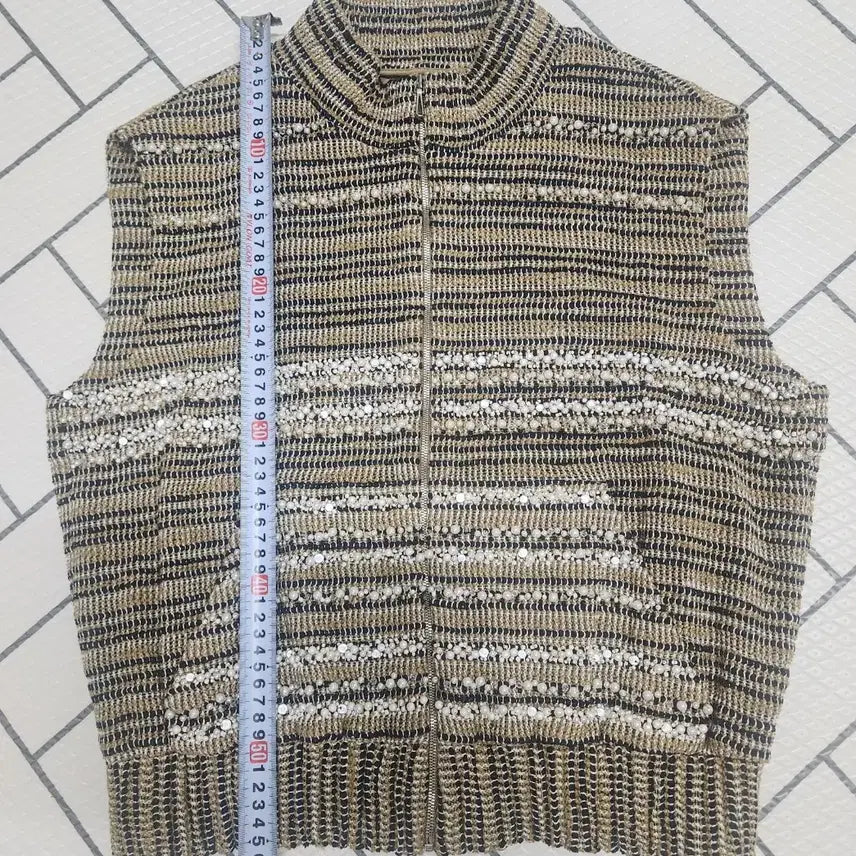 [BUNJANG] Lanvin Tweed Pearl Vest / 새거) 랑방 트위드 진주 베스트
