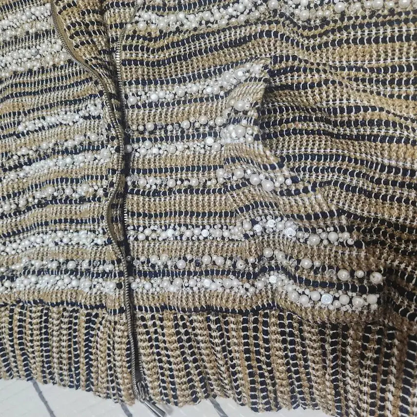 [BUNJANG] Lanvin Tweed Pearl Vest / 새거) 랑방 트위드 진주 베스트