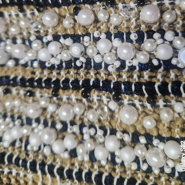 [BUNJANG] Lanvin Tweed Pearl Vest / 새거) 랑방 트위드 진주 베스트