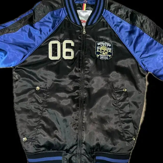 [BUNJANG] Y2K Punk Gothic Skull Souvenir Jacket / 락시크y2k펑크고스빈티지블랙해골스카쟌항공점퍼
