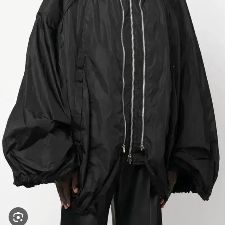 [BUNJANG] Junji Collection Oversized Black Hooded Coat / (준지 컬렉션) 오버사이즈 블랙 후드 코트