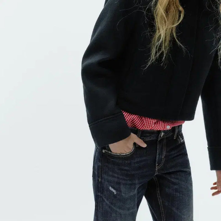 [BUNJANG] ZARA Women's Wool Pocket Jacket / 자라 여성 울 자켓 블랙 (새상품)