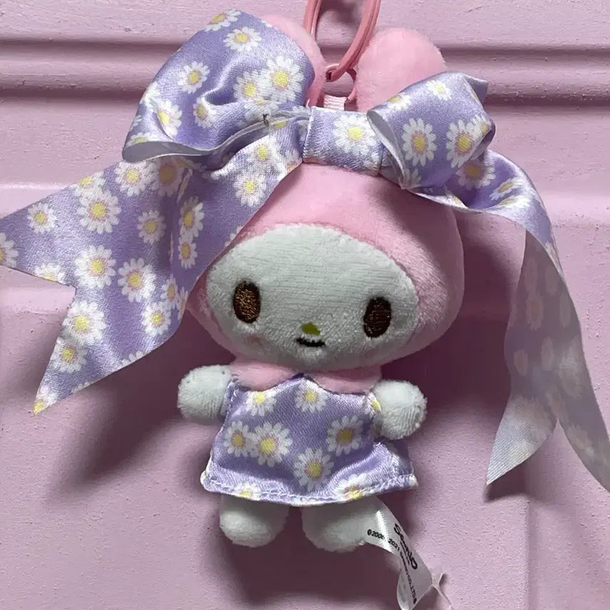 [BUNJANG] Sanrio My Melody Flower Pattern Keyring / 산리오 마이멜로디 꽃무늬 인형 키링