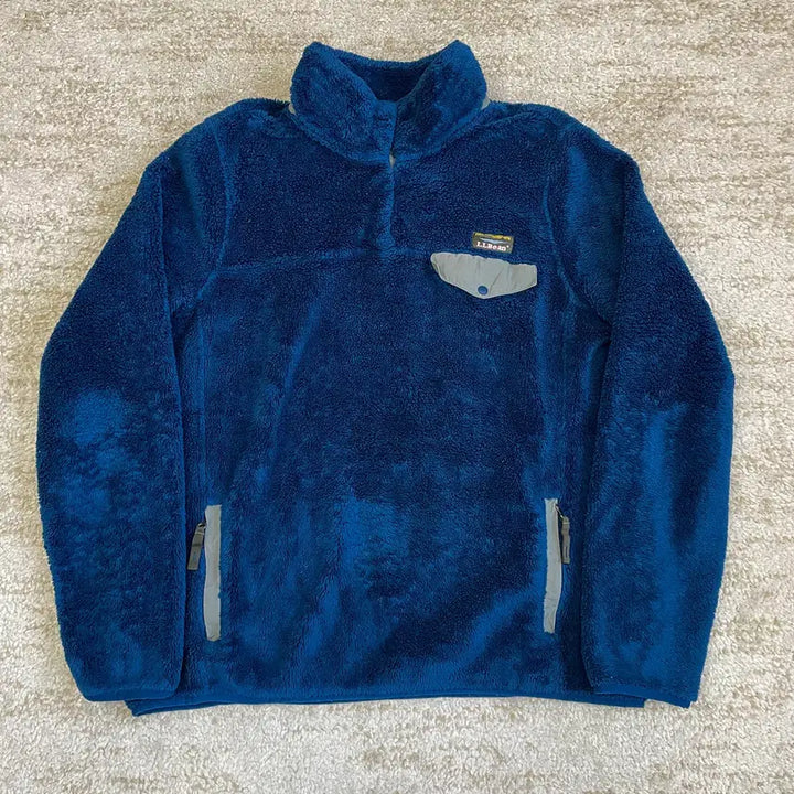 [BUNJANG] L.L.Bean Snap Fleece Pocket Pullover Jacket / [L] 00s L.L.Bean 스냅 플리스 포켓 풀오버 후리스 자켓