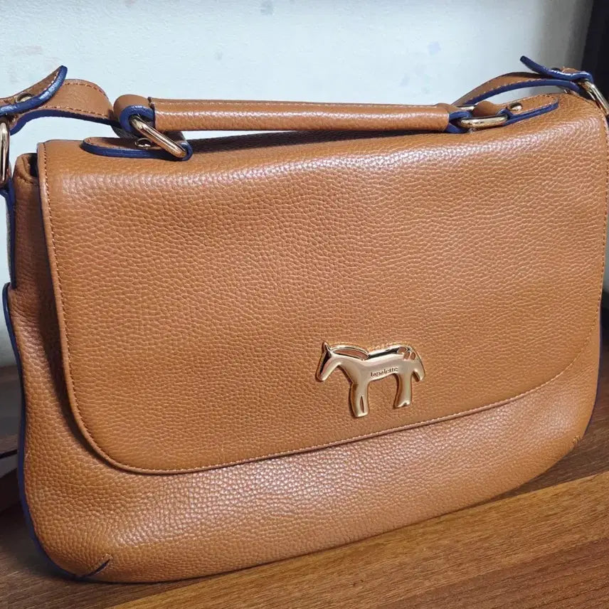 [BUNJANG] Lapalette Leather Crossbody Bag / [당일발송] 라빠레뜨 소가죽 크로스백 브라운