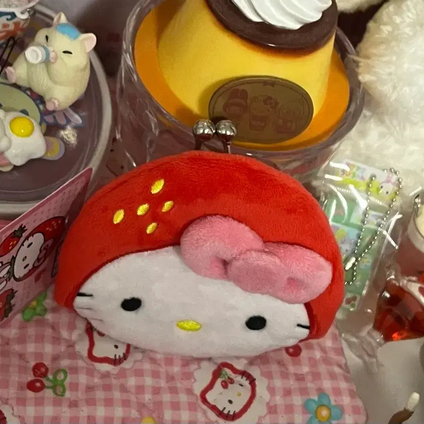 [BUNJANG] Sanrio Strawberry Kitty Coin Pouch / 일본 딸기 키티 지갑 산리오 고전 스위츠 갸루 키티 파우치 동전지갑