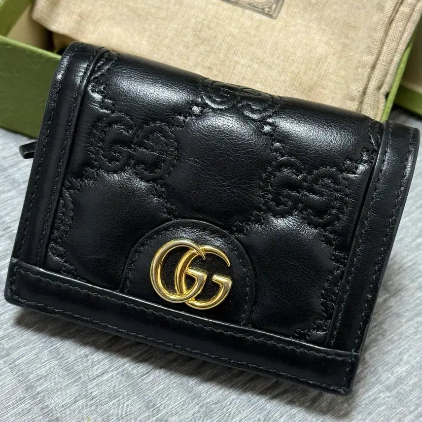[BUNJANG] Gucci GG Matelassé Wallet / 구찌 GG 마틀라세 반지갑 블랙