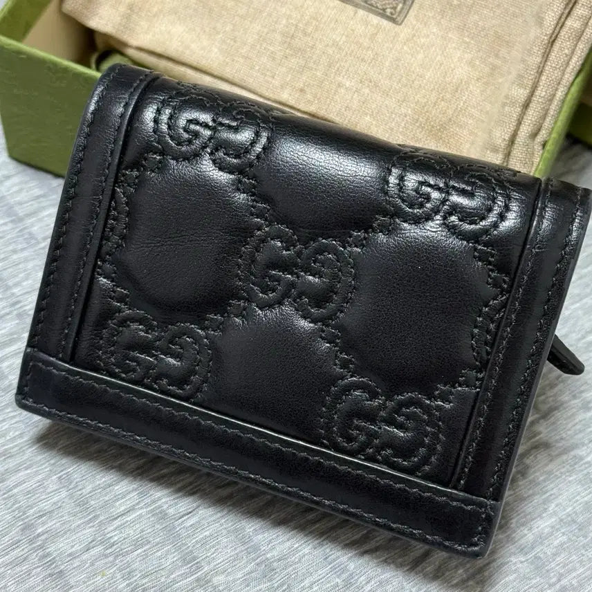 [BUNJANG] Gucci GG Matelassé Wallet / 구찌 GG 마틀라세 반지갑 블랙