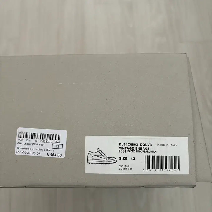 [BUNJANG] Rick Owens Rickvans Pink (Size 43) / 릭 오웬스 릭반스 핑크 (43)