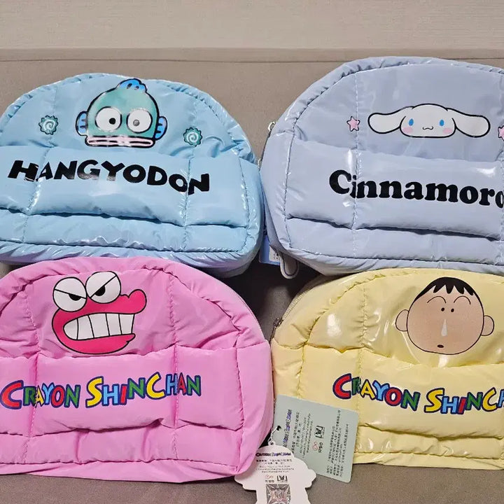 [BUNJANG] M.C. The MAX Character Padding Pouch Bag / 맹구/시나모롤,한교동 캐릭터 패딩파우치 가방