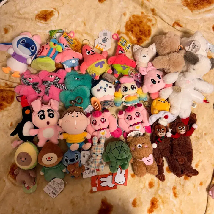 [BUNJANG] Doll Keyring Bundle Set / 인형 키링 와사비베어 핑핑이 뭉뭉이 노블래빗 맹구 짱구 체크 미피 등