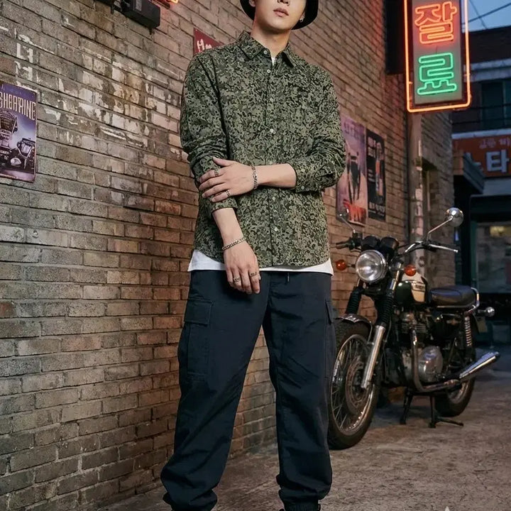 [BUNJANG] Carhartt WIP L/S Fuller Shirt Camouflage / 칼하트 WIP L/S 풀러 셔츠 카모플라쥬