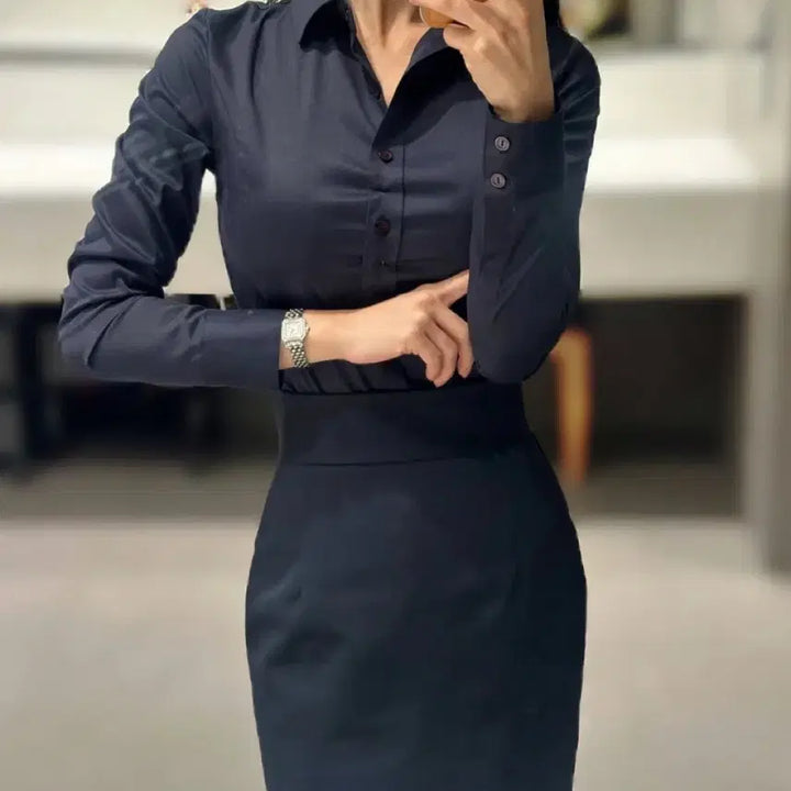 [BUNJANG] Rooie Kim Roo Shirt (Basic Shirt) - Navy, Size L / [새상품] 루리킴 루셔츠 (기본셔츠)