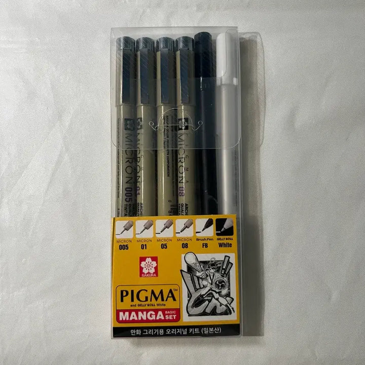 [BUNJANG] Sakura Figma Micron Pen Basic Set / 사쿠라 피그마 마이크론펜 망가 베이직 세트