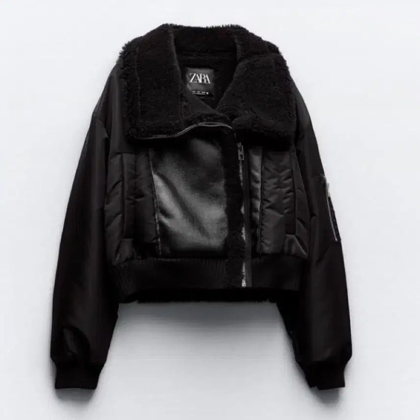 [BUNJANG] Zara Cropped Puffer Mustang Jacket / 자라 무스탕 숏자켓