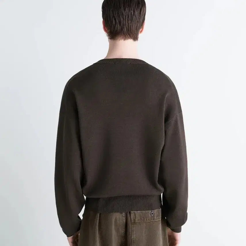 [BUNJANG] Lemaire Cropped V-Neck Sweater / 르메르 크롭  V넥 스웨터