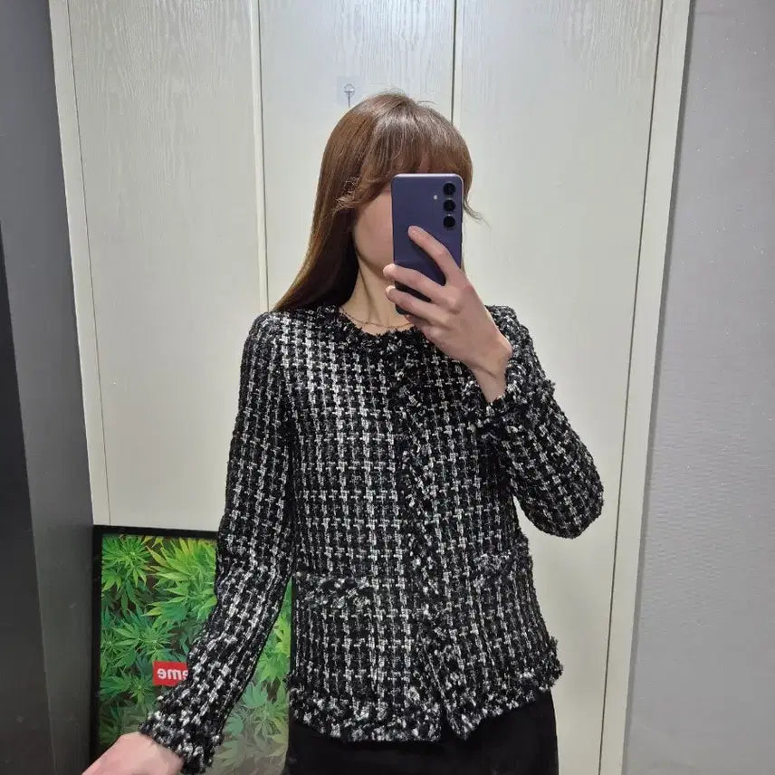[BUNJANG] Black Lady Tweed Jacket / (세일)빈티지 블랙레이디 트위드 자켓