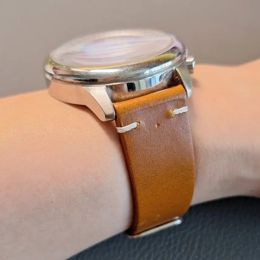 [BUNJANG] Seiko Chronograph Leather Watch / 세이코 크로노그래프 가죽 시계