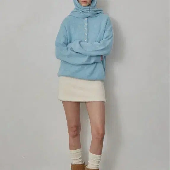 [BUNJANG] Joliangball Alpaca Wool Sweater Blue / 졸리앙볼 알파카 울 스웨터 블루 새상품 (159000원)
