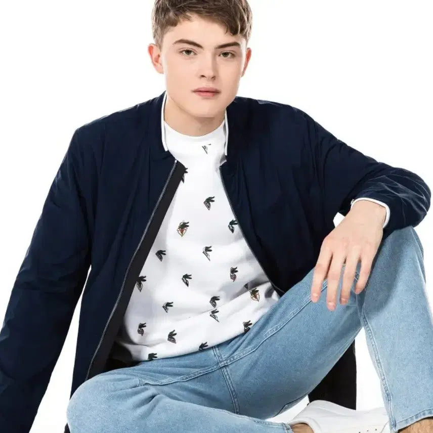 [BUNJANG] Lacoste Windbreaker Jacket Men's M (95-100) Blouson / 라코스테 바람막이 윈드브레이커 자켓 남성 블루종