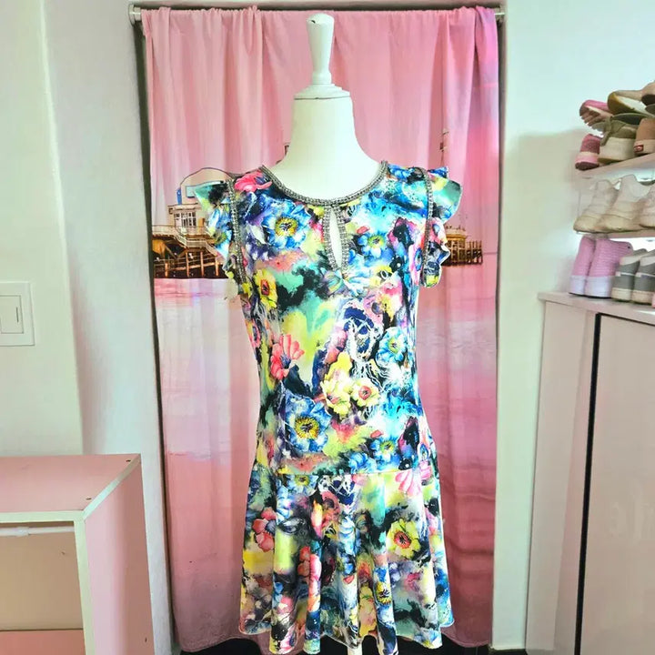 [BUNJANG] Self-Made Watercolor Stone Dress / 자체제작 수체화 스톤 원피스