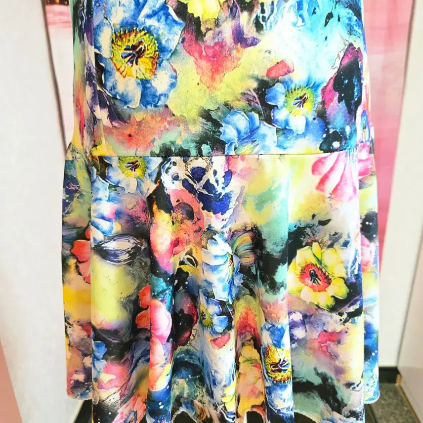 [BUNJANG] Self-Made Watercolor Stone Dress / 자체제작 수체화 스톤 원피스