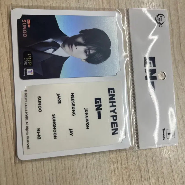 [BUNJANG] ENHYPEN Sunoo T-Money Card / 엔하이픈 티머니 선우 판매합니다