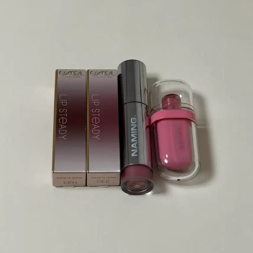 [BUNJANG] Bundle Set Excel Lip Steady, Naming 04, Amuse Sakura Jelly / 일본 한정 립 엑셀 립스테디, 네이밍 04, 어뮤즈 사쿠라젤리 일괄