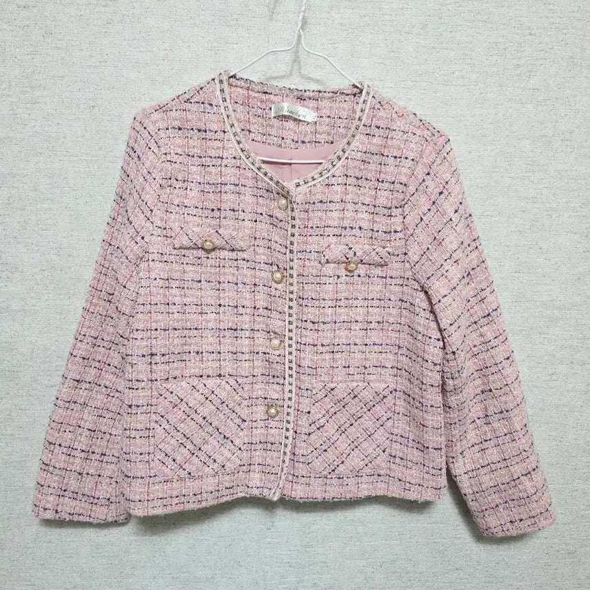 [BUNJANG] Ritachen Pink Tweed Jacket / Ritachen 핑크 트위드 자켓
