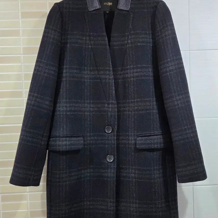 [BUNJANG] Maje Check Coat / 마쥬 체크 코트