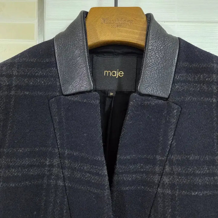 [BUNJANG] Maje Check Coat / 마쥬 체크 코트